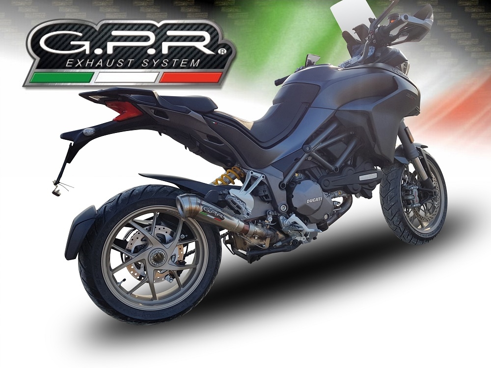 GPR pot echappement compatible avec  Ducati Multistrada 1260 2018-2020, Powercone Evo, Échappement légal, homologué,silencieux avec db killer amovible et tuyau de liaison spécifique 