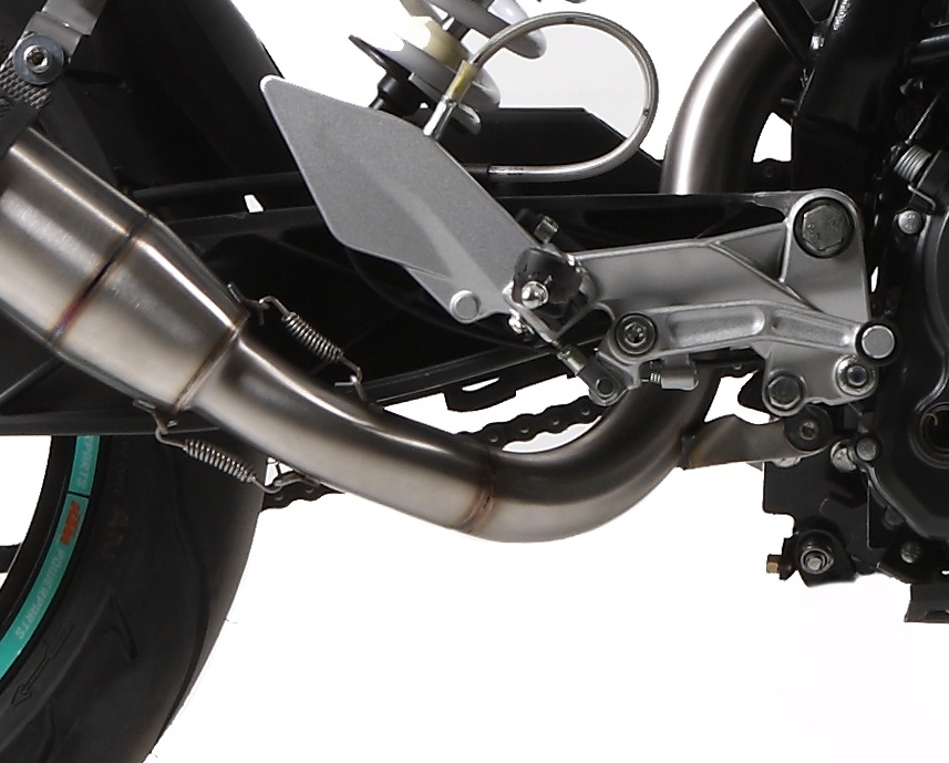 Pot echappement compatible avec Ktm Duke 390 2013-2016, Deeptone Inox, Échappement légal, homologué,silencieux avec db killer amovible et tuyau de liaison spécifique 