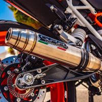Pot echappement compatible avec Ktm Duke 390 2017-2020, Deeptone Inox, Échappement légal, homologué,silencieux avec db killer amovible et tuyau de liaison spécifique 