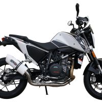 Pot echappement compatible avec Ktm Duke 690 2017-2020, Albus Evo4, Échappement légal, homologué,silencieux avec db killer amovible et tuyau de liaison spécifique 