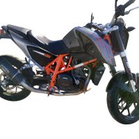 Pot echappement compatible avec Ktm Duke 690 2017-2020, Furore Evo4 Nero, Échappement légal, homologué,silencieux avec db killer amovible et tuyau de liaison spécifique 