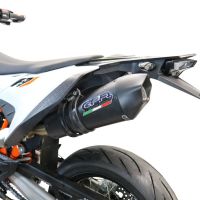 GPR pot echappement compatible avec  Ktm Enduro 690 R 2021-2024, New Grand Prix Evo Black Titanium, Pot Échappement slip-on homologué, légal, avec db killer amovible, tuyau de liaison et catalyseur 