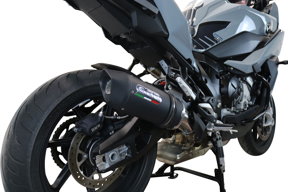 Pot echappement compatible avec Bmw S 1000 XR -M 2020-2025, Furore Evo4 Nero, Échappement légal, homologué,silencieux avec db killer amovible et tuyau de liaison spécifique 
