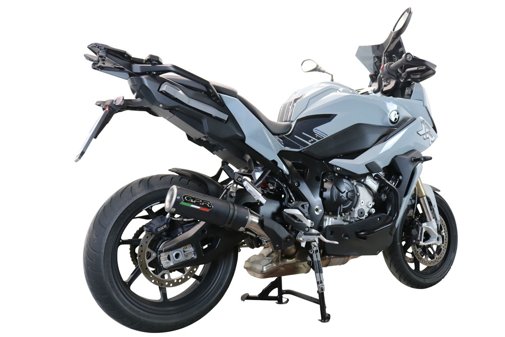 Pot echappement compatible avec Bmw S 1000 XR -M 2020-2025, M3 Black Titanium, Pot échappement racing, avec les tuyaux de liaison, article sans homologation 