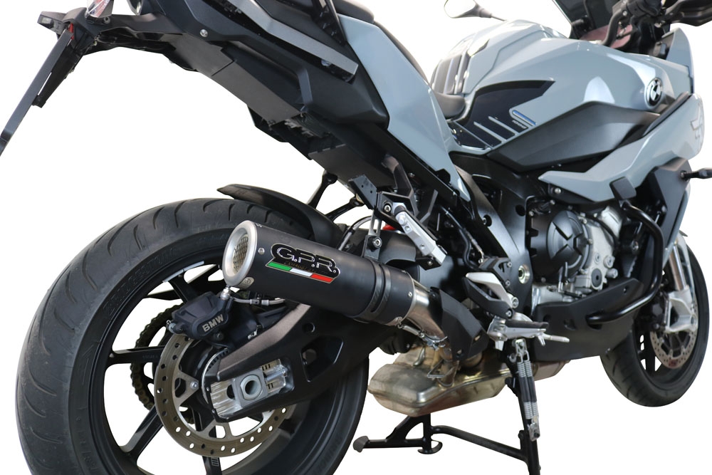 Pot echappement compatible avec Bmw S 1000 XR -M 2020-2025, M3 Black Titanium, Pot échappement racing, avec les tuyaux de liaison, article sans homologation 