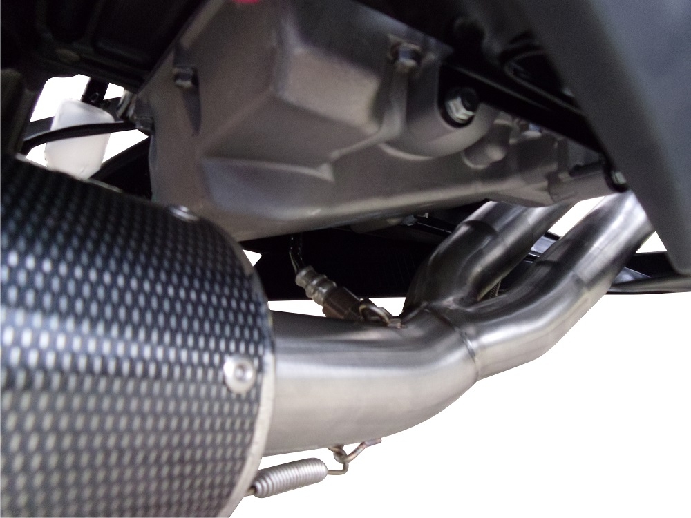 GPR pot echappement compatible avec  Kawasaki Er 6 N - F  2012-2016, New Grand Prix Evo Poppy, Homologué et légal, système d'échappement complet avec catalyseur et db killer amovible 