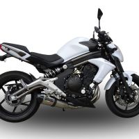 GPR pot echappement compatible avec  Kawasaki Er 6 N - F  2012-2016, New Grand Prix Evo Titanium, Homologué et légal, système d'échappement complet avec catalyseur et db killer amovible 
