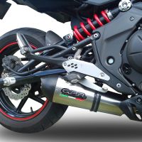 GPR pot echappement compatible avec  Cf Moto Nk 650 2012-2016, New Grand Prix Evo Titanium, Échappement légal, homologué,silencieux avec db killer amovible et tuyau de liaison spécifique 