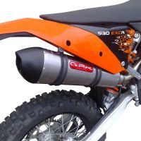 Pot echappement compatible avec Ktm XC-F 350 2011-2015, Gpe Ann. titanium, Échappement légal, homologué,silencieux avec db killer amovible et tuyau de liaison spécifique 