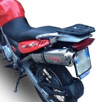 GPR pot echappement compatible avec  Bmw F 650 Gs 2000-2003, Trioval, Échappement légal, homologué,silencieux avec db killer amovible et tuyau de liaison spécifique 