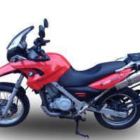 GPR pot echappement compatible avec  Bmw F 650 Gs 2000-2003, Trioval, Échappement légal, homologué,silencieux avec db killer amovible et tuyau de liaison spécifique 