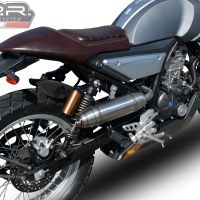 Pot echappement compatible avec Rieju Century 125 2018-2020, Deeptone Inox, Pot echappement racing, ligne complet, fourni avec collecteur spécifique, article sans homologation 