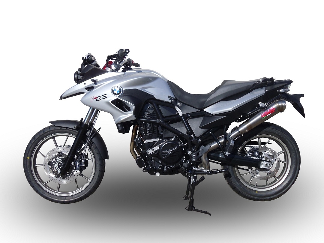 Pot echappement compatible avec Bmw F 700 Gs 2011-2015, Powercone Evo, Échappement légal, homologué,silencieux avec db killer amovible et tuyau de liaison spécifique 