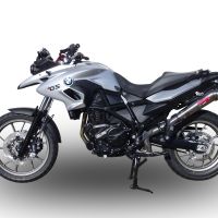 Pot echappement compatible avec Bmw F 700 Gs 2011-2015, Powercone Evo, Échappement légal, homologué,silencieux avec db killer amovible et tuyau de liaison spécifique 