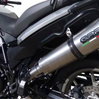 GPR pot echappement compatible avec  Bmw F 700 Gs 2011-2015, New Grand Prix Evo Titanium, Échappement légal, homologué,silencieux avec db killer amovible et tuyau de liaison spécifique 