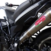 Pot echappement compatible avec Bmw F 700 Gs 2011-2015, Powercone Evo, Échappement légal, homologué,silencieux avec db killer amovible et tuyau de liaison spécifique 