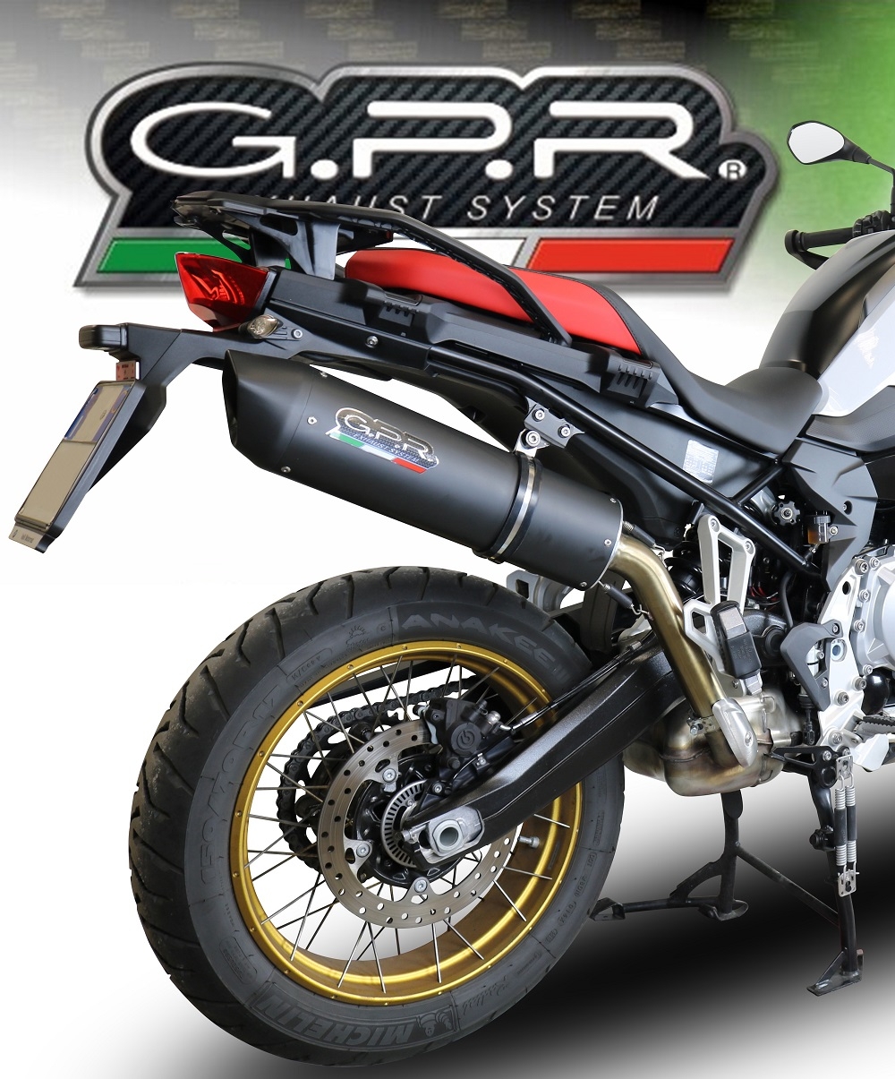 Pot echappement compatible avec Bmw F 750 Gs 2021-2024, Furore Evo4 Nero, Échappement légal, homologué,silencieux avec db killer amovible et tuyau de liaison spécifique 