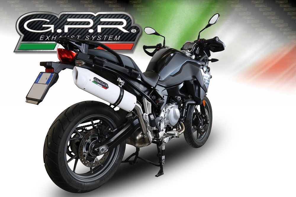 Pot echappement compatible avec Bmw F 750 Gs 2018-2020, Albus Evo4, Échappement légal, homologué,silencieux avec db killer amovible et tuyau de liaison spécifique 