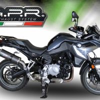 GPR pot echappement compatible avec  Bmw F 750 Gs 2021-2024, Dual Poppy, Échappement légal, homologué,silencieux avec db killer amovible et tuyau de liaison spécifique 