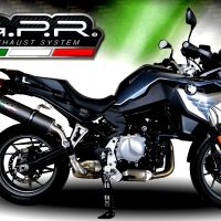Pot echappement compatible avec Bmw F 750 Gs 2021-2024, Furore Evo4 Nero, Échappement légal, homologué,silencieux avec db killer amovible et tuyau de liaison spécifique 