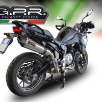GPR pot echappement compatible avec  Bmw F 750 Gs 2018-2020, New Grand Prix Evo Titanium, Échappement légal, homologué,silencieux avec db killer amovible et tuyau de liaison spécifique 