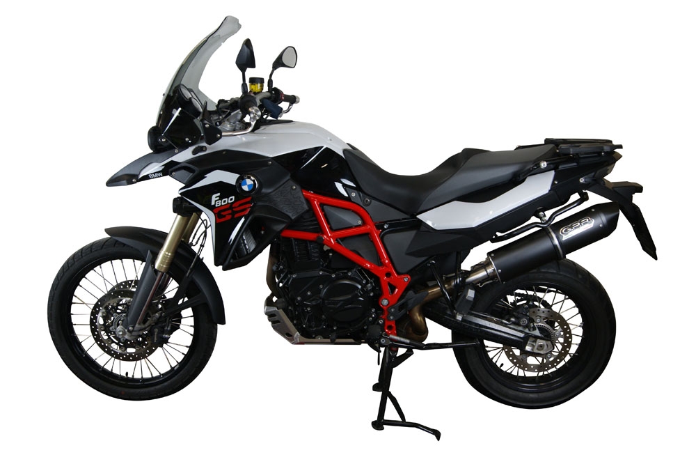 Pot echappement compatible avec Bmw F 800 Gs 2008-2015, Furore Nero, Échappement légal, homologué,silencieux avec db killer amovible et tuyau de liaison spécifique 