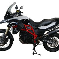 Pot echappement compatible avec Bmw F 800 Gs 2008-2015, Furore Nero, Échappement légal, homologué,silencieux avec db killer amovible et tuyau de liaison spécifique 
