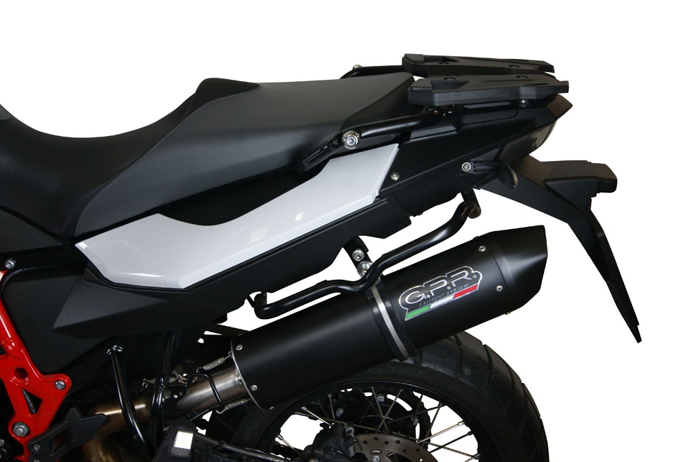 Pot echappement compatible avec Bmw F 800 Gs 2008-2015, Furore Nero, Échappement légal, homologué,silencieux avec db killer amovible et tuyau de liaison spécifique 