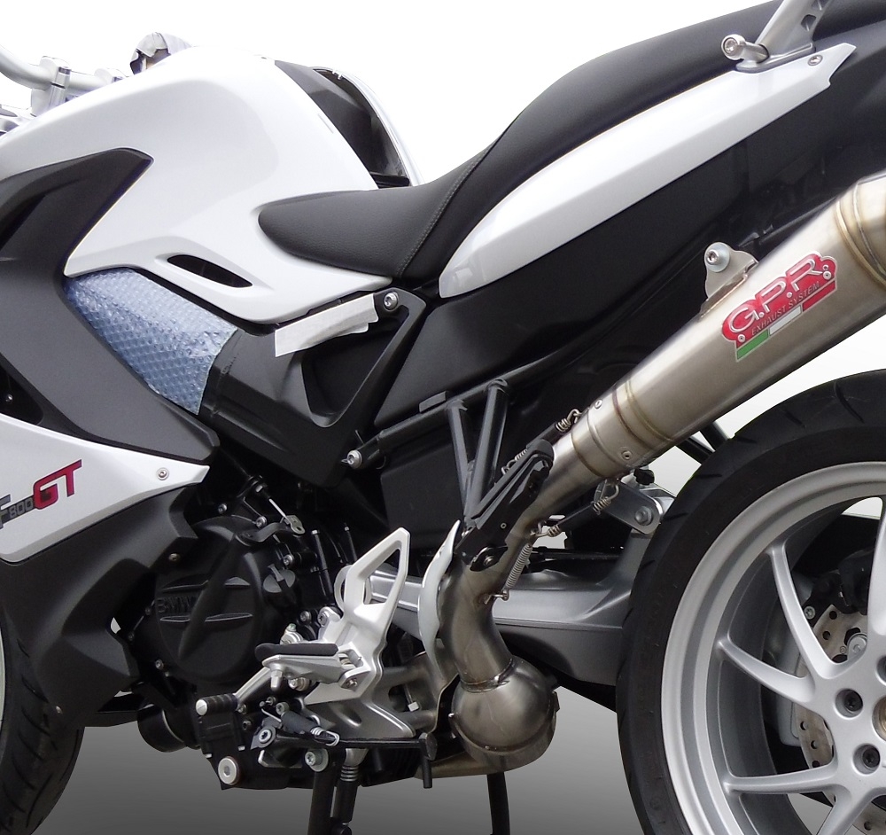 Pot echappement compatible avec Bmw F 800 Gt 2012-2016, Powercone Evo, Échappement légal, homologué,silencieux avec db killer amovible et tuyau de liaison spécifique 