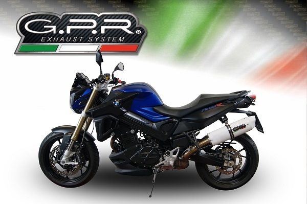 Pot echappement compatible avec Bmw F 800 R 2015-2016, Albus Ceramic, Échappement légal, homologué,silencieux avec db killer amovible et tuyau de liaison spécifique 