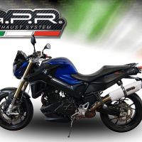 Pot echappement compatible avec Bmw F 800 R 2015-2016, Albus Ceramic, Échappement légal, homologué,silencieux avec db killer amovible et tuyau de liaison spécifique 