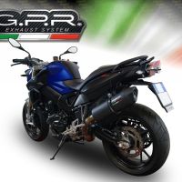 Pot echappement compatible avec Bmw F 800 R 2009-2014, Furore Nero, Échappement légal, homologué,silencieux avec db killer amovible et tuyau de liaison spécifique 