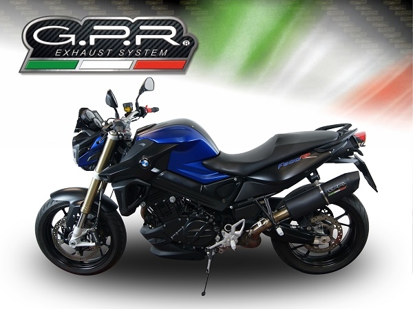 Pot echappement compatible avec Bmw F 800 R 2009-2014, Furore Nero, Échappement légal, homologué,silencieux avec db killer amovible et tuyau de liaison spécifique 