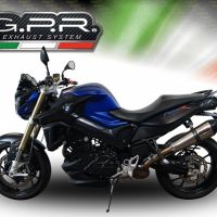 GPR pot echappement compatible avec  Bmw F 800 R 2017-2019, New Grand Prix Evo Titanium, Échappement légal, homologué,silencieux avec db killer amovible et tuyau de liaison spécifique 
