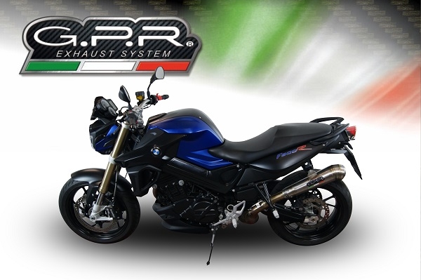 Pot echappement compatible avec Bmw F 800 R 2009-2014, Powercone Evo, Échappement légal, homologué,silencieux avec db killer amovible et tuyau de liaison spécifique 
