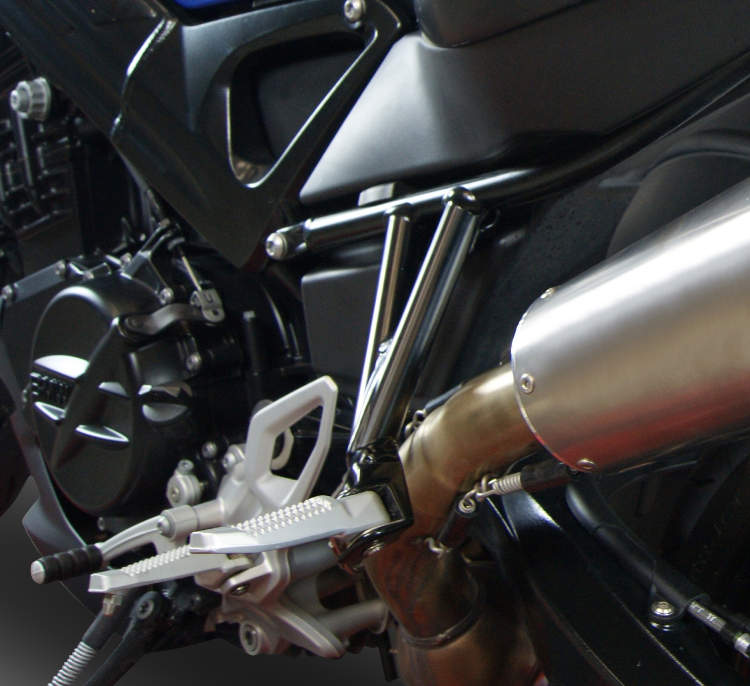 Pot echappement compatible avec Bmw F 800 R 2009-2014, Powercone Evo, Échappement légal, homologué,silencieux avec db killer amovible et tuyau de liaison spécifique 