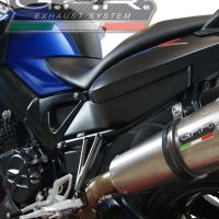 GPR pot echappement compatible avec  Bmw F 800 R 2017-2019, New Grand Prix Evo Titanium, Échappement légal, homologué,silencieux avec db killer amovible et tuyau de liaison spécifique 