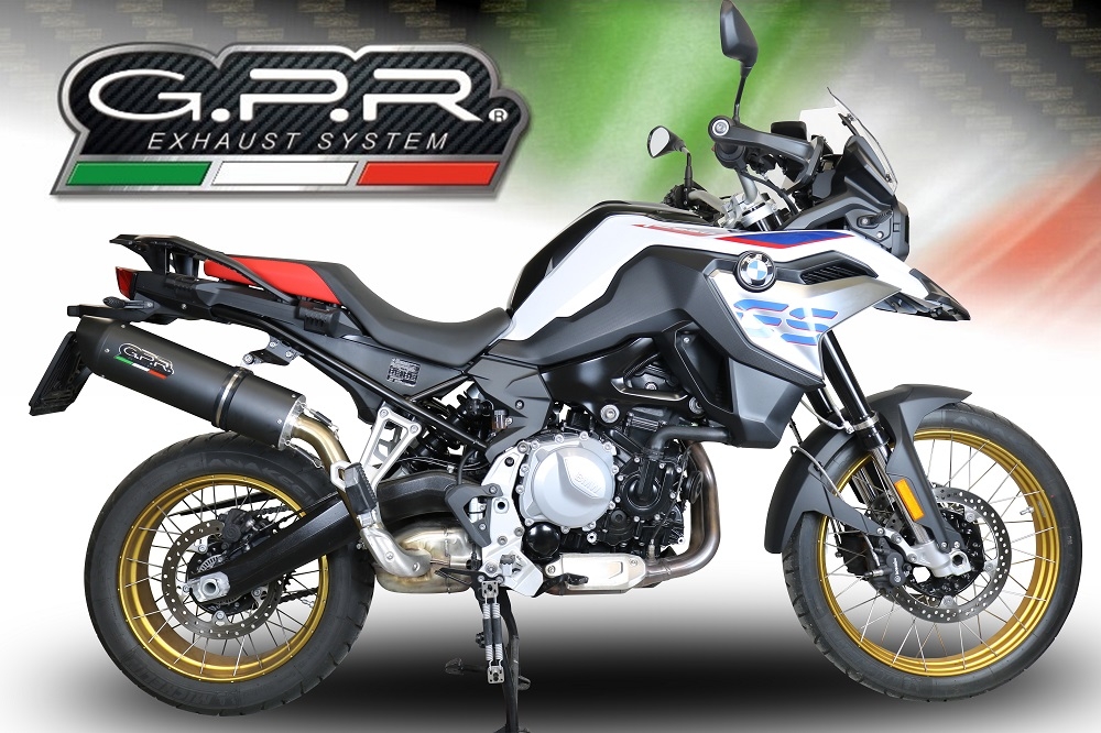 Pot echappement compatible avec Bmw F 900 Gs Adventure 2024-2025, Furore Evo4 Nero, Échappement légal, homologué,silencieux avec db killer amovible et tuyau de liaison spécifique 