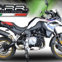 Pot echappement compatible avec Bmw F 900 Gs Adventure 2024-2025, Furore Evo4 Nero, Échappement légal, homologué,silencieux avec db killer amovible et tuyau de liaison spécifique 