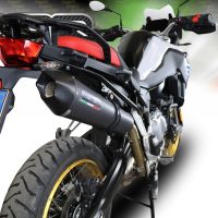 Pot echappement compatible avec Bmw F 850 Gs -Adventure 2018-2020, GP Evo4 Black Titanium, Échappement légal, homologué,silencieux avec db killer amovible et tuyau de liaison spécifique 