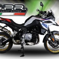 GPR pot echappement compatible avec  Bmw F 800 Gs 2024-2025, New Grand Prix Evo Titanium, Échappement légal, homologué,silencieux avec db killer amovible et tuyau de liaison spécifique 