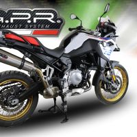 GPR pot echappement compatible avec  Bmw F 800 Gs 2024-2025, New Grand Prix Evo Titanium, Échappement légal, homologué,silencieux avec db killer amovible et tuyau de liaison spécifique 