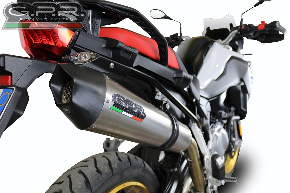 GPR pot echappement compatible avec  Bmw F 800 Gs 2024-2025, New Grand Prix Evo Titanium, Échappement légal, homologué,silencieux avec db killer amovible et tuyau de liaison spécifique 