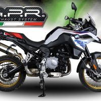 Pot echappement compatible avec Bmw F 850 Gs -Adventure 2018-2020, Satinox , Échappement légal, homologué,silencieux avec db killer amovible et tuyau de liaison spécifique 