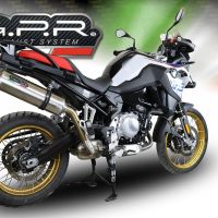 Pot echappement compatible avec Bmw F 850 Gs -Adventure 2018-2020, Satinox , Échappement légal, homologué,silencieux avec db killer amovible et tuyau de liaison spécifique 
