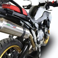 Pot echappement compatible avec Bmw F 850 Gs -Adventure 2018-2020, Satinox , Échappement légal, homologué,silencieux avec db killer amovible et tuyau de liaison spécifique 