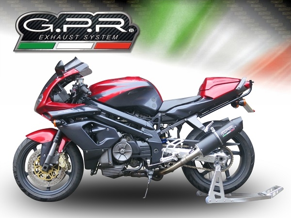 Pot echappement compatible avec Aprilia Sl -Falco 1000 2000-2004, Furore Nero, Paire de pot d'échappement homologuées, livrées avec db killer amovible et raccords spécifiques 