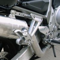 Pot echappement compatible avec Yamaha Fzs 1000 Fazer 2001-2005, Trioval, Échappement légal, homologué,silencieux avec db killer amovible et tuyau de liaison spécifique 