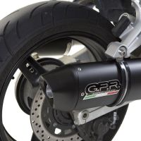 Pot echappement compatible avec Yamaha Fjr 1300 2006-2016, Furore Nero, Paire de pot d'échappement homologuées, livrées avec db killer amovible et raccords spécifiques 