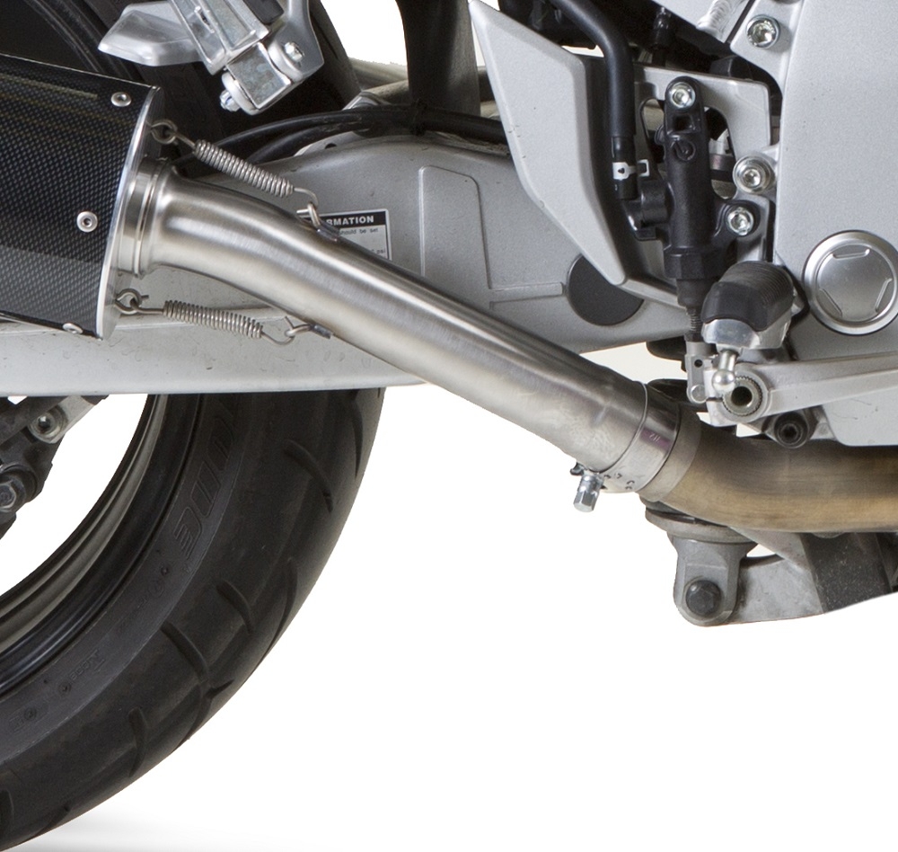Pot echappement compatible avec Yamaha Fjr 1300 2017-2020, Trioval, Paire de pot d'échappement homologuées, livrées avec db killer amovible et raccords spécifiques 